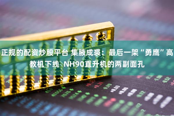 正规的配资炒股平台 集腋成裘：最后一架“勇鹰”高教机下线  NH90直升机的两副面孔